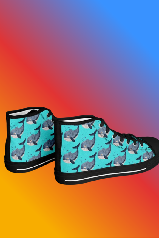 Urban Peak High Top Shoes | Cute Whale Watercolor Marine Sneakers