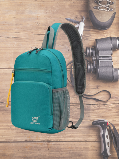 Crossbody Sling Bag Packable Cross Body Sling Backpack Shoulder Travel Bag Hiking Daypack for Women Men(Cyan)
