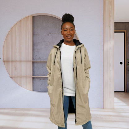 Long Zipper Fleece Hooded Sweatshirt | Maxi Hoodie | Lined Extra Long | Alternative Hoodie  copy