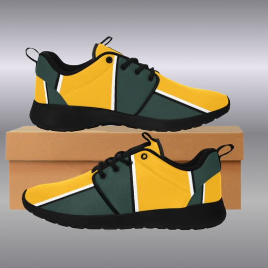 The Packer Backer Dark Green & Yellow Women's Pull Loop Sneakers