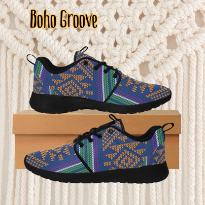 Women's Sneakers, Boho style shoes, Low Top Sneakers, Hand designed shoes, Comfortable, Casual walking shoes ,Yolo Vibe Fashion Sleek shoes