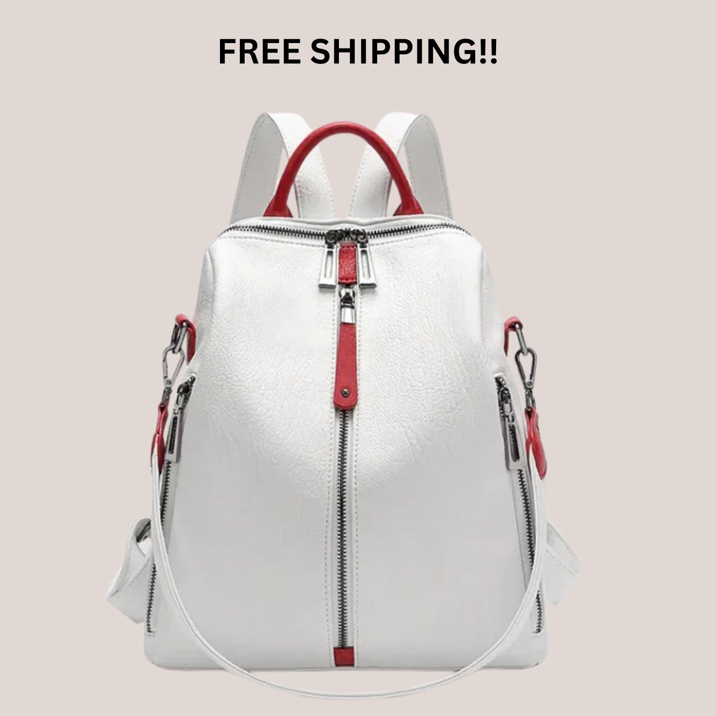 Trendy Women's Anti-Theft Soft Leather Backpack