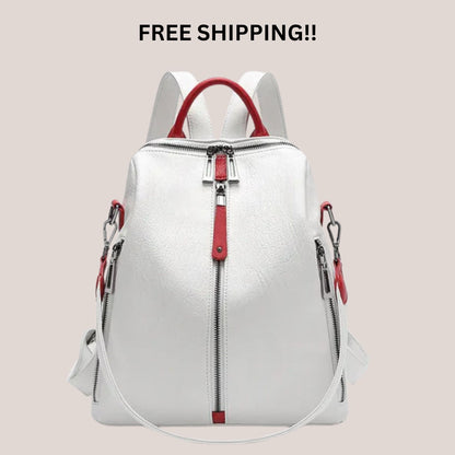 Trendy Women's Anti-Theft Soft Leather Backpack
