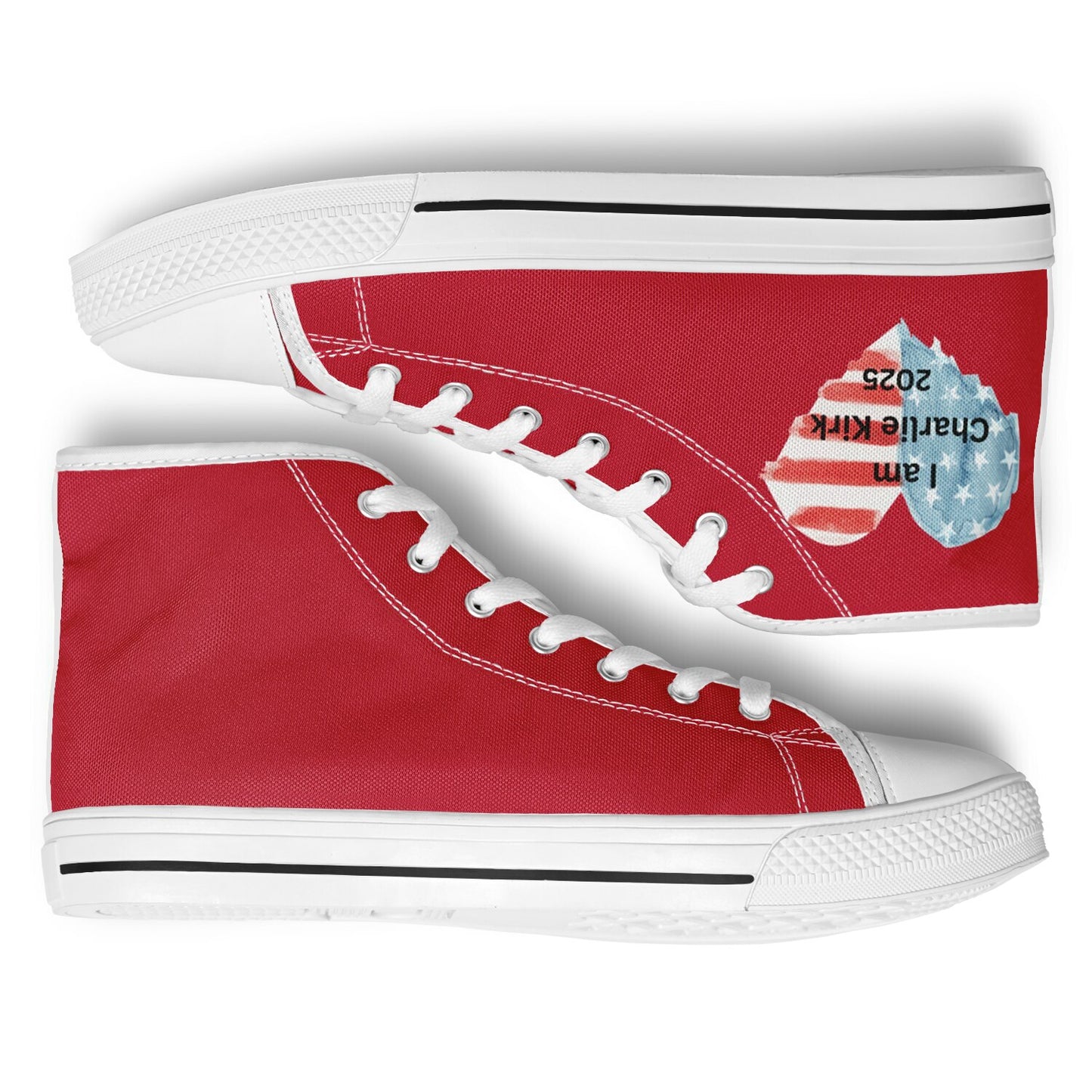 “I Am Charlie Kirk” Red High-Top Shoes | Statement Footwear copy