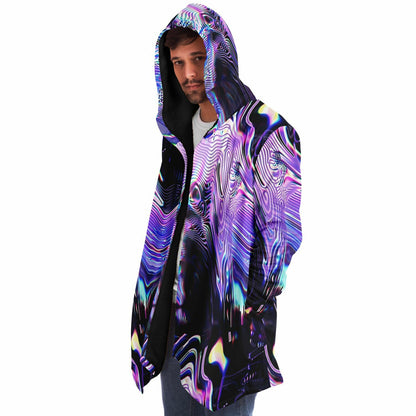 Psychedelic Cloak – Abstract Expressionism Trippy Hooded Cloak | Boho Men Style, Women's Fashion