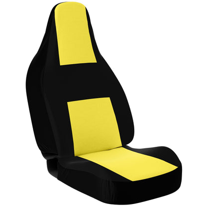 Bright Yellow & Black Car Seat Covers – Bold, Vibrant & Stylish  High Quality Custom Design copy