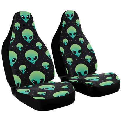Alien Skulls Car Seat Covers – Custom Futuristic & Creative Design