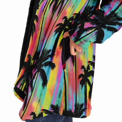 Fantasy Cloak – Abstract Tropical Neon Palm Tree Cloak | Boho Chic Style