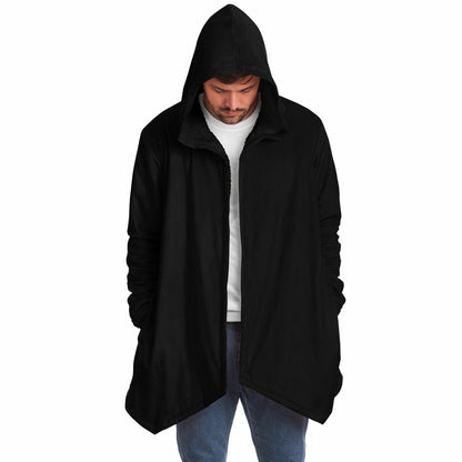 Black Oversized Hoodie Long Warm Hooded Sweatshirt Women Men, Plus Sizes Available