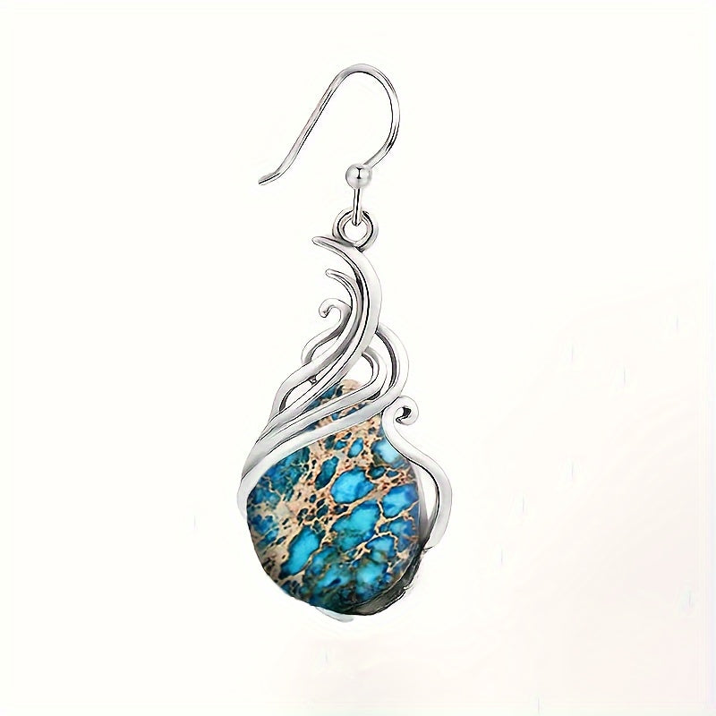 2pcs Fashion Vintage Earrings Imitation Turquoise Earrings Bohemian Earrings Jewelry Women's Earrings Jewelry Birthday Anniversary Gift For Lovers And Friends Valentine's Day Earrings Gift