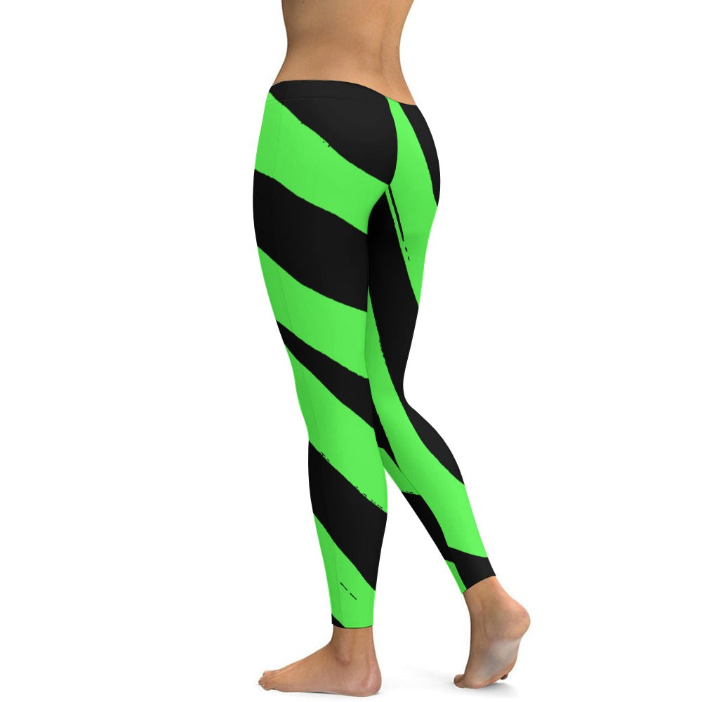 Green & Black Soft Ladies Yoga Pants