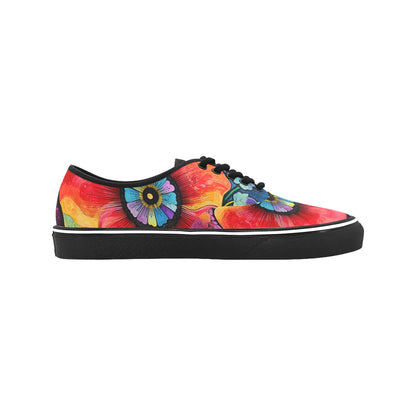 Women's Classic Whimsical Flower Canvas Low Top Shoe