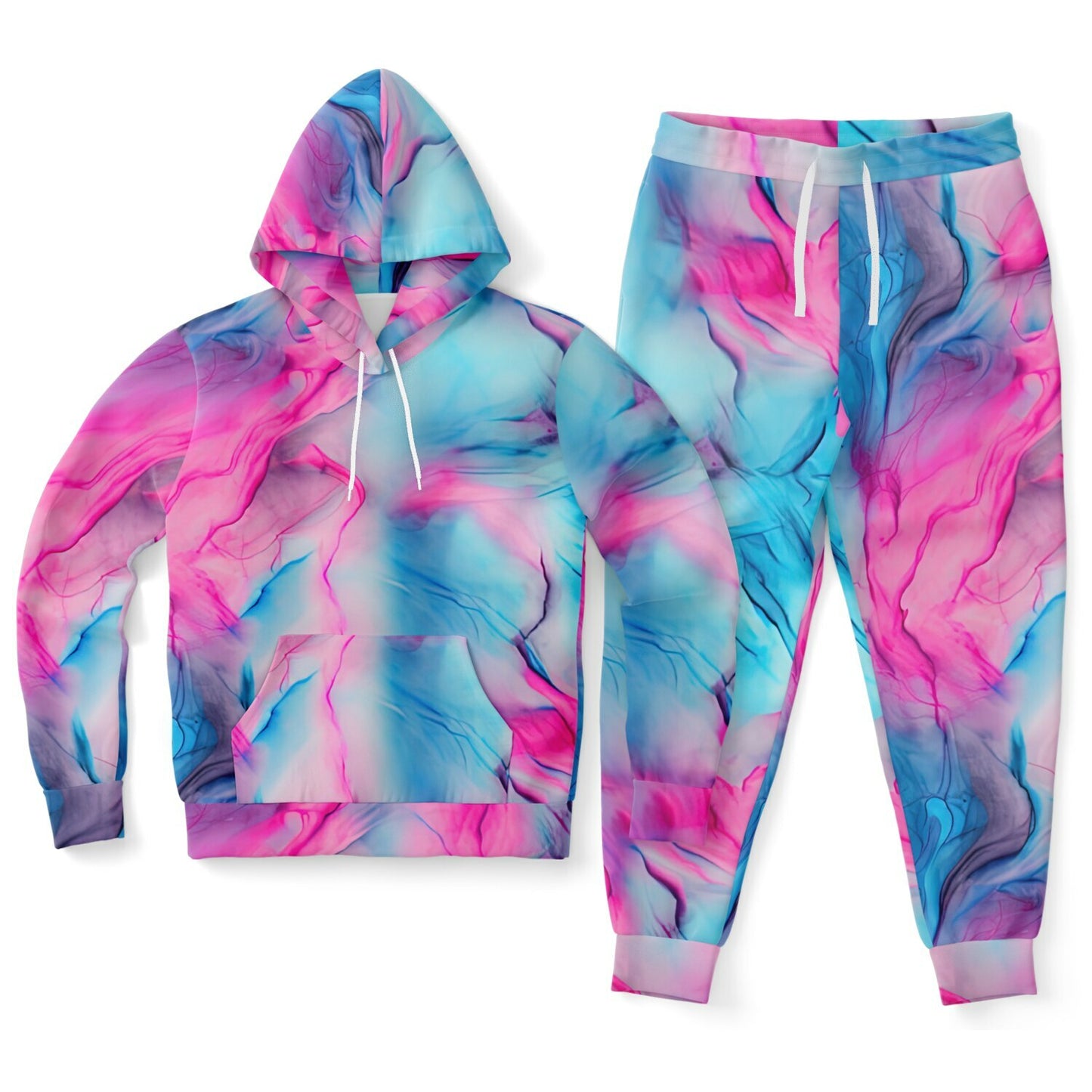 Tie Dyed Fashion Fit Sweatsuit | Hoodie Crew and Jogger Sweatpants Hoodie & Jogger - #swirls#inks#watercolor#seamless#hippie#abstract#fabric#bleach#dye#tie#tie-dye