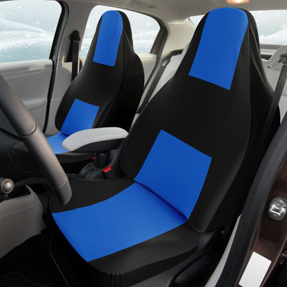Classy Black & Blue Car Seat Covers – Stylish Protection for Your Ride  High Quality Custom Design
