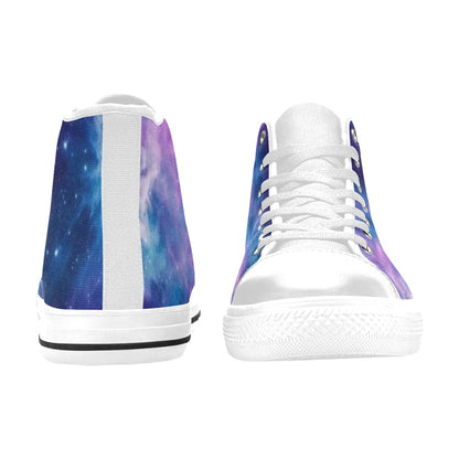 Custom Designed Galaxy Shoes: Custom Celestial High-Top Sneakers