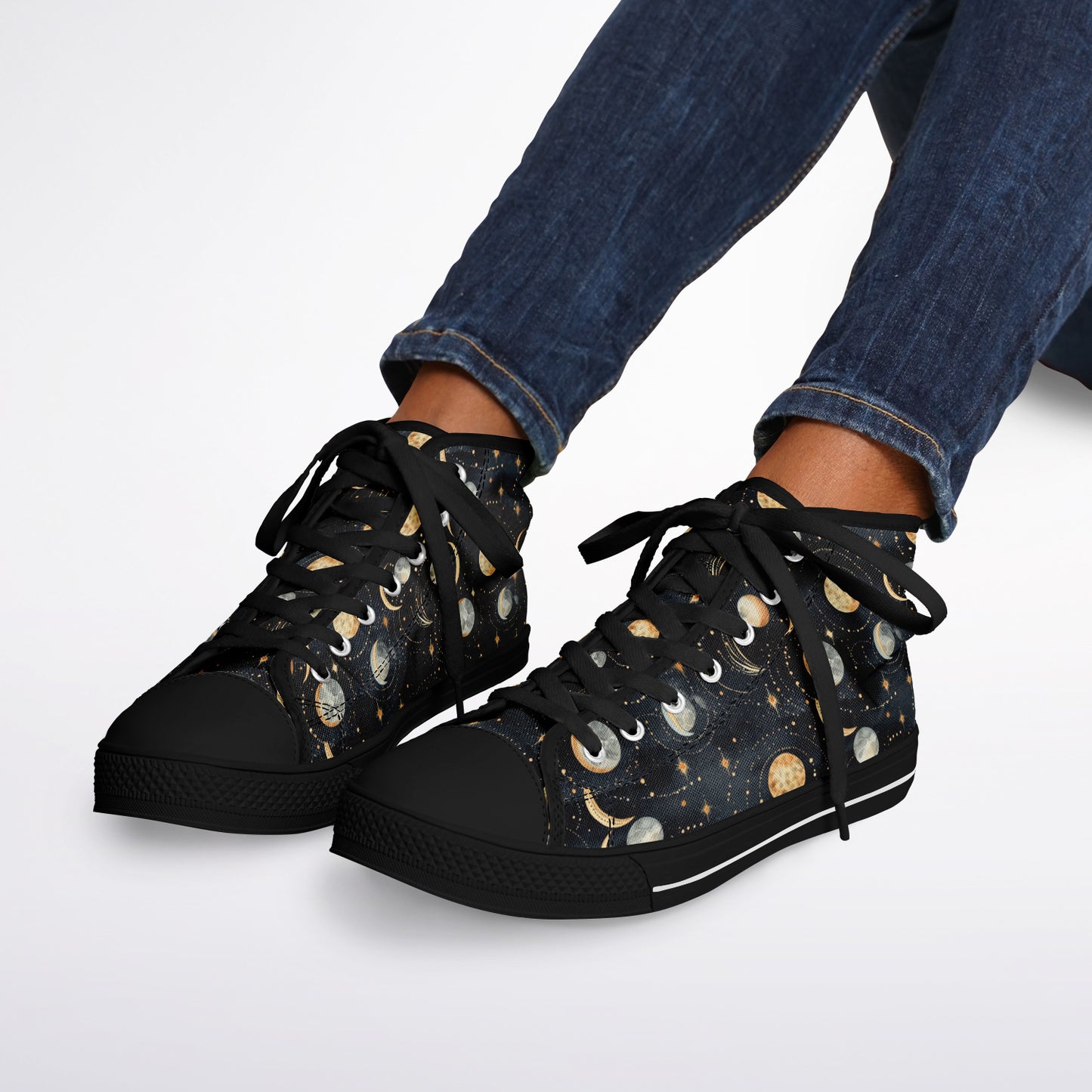 Urban Peak High Top Shoes #moon-phases #moon #space #galaxy #stars #detailed #pattern #seamless #background