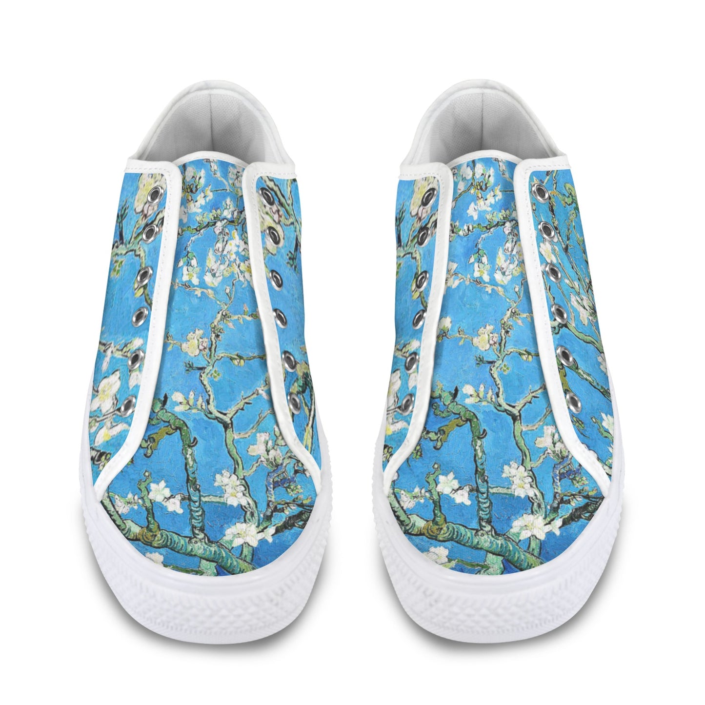 Van Gogh Almond Blossom Low Top Sneakers, Women's Casual Shoes