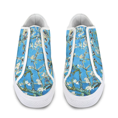 Van Gogh Almond Blossom Low Top Sneakers, Women's Casual Shoes
