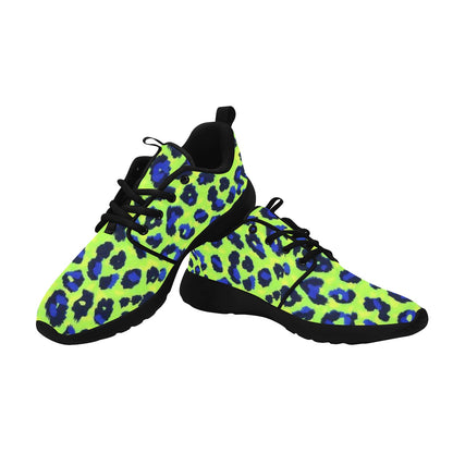 Extinction Women's Sneakers Black and Green Animal Print