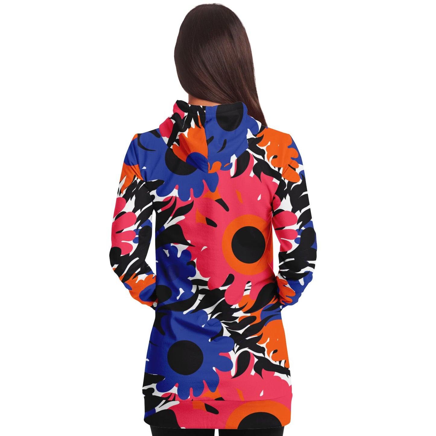 Floral Fashion Longline Hoodie Boho Outfits