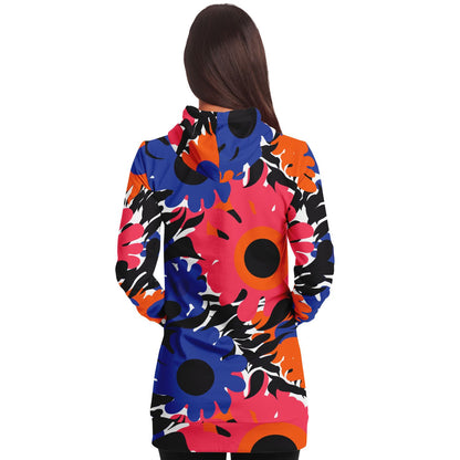 Floral Fashion Longline Hoodie Boho Outfits