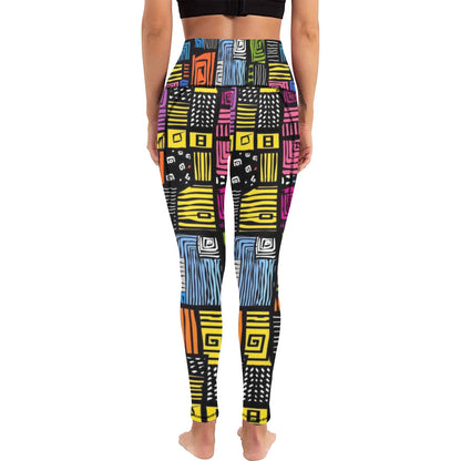 Abstract Art Leggings with Pockets