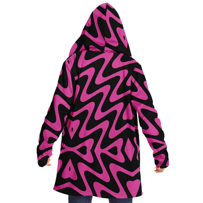 Microfleece Cloak – Pink & Black Hippie Bolo 🌸 Because Regular Cloaks Are Boring