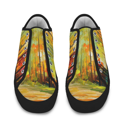 Autumn Walk Abstract Painting  Low Top Women's Shoes