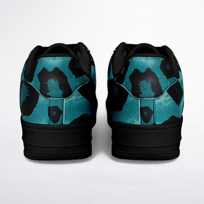 Teal Leopard Sneakers — Where Urban Edge Meets Wild Style