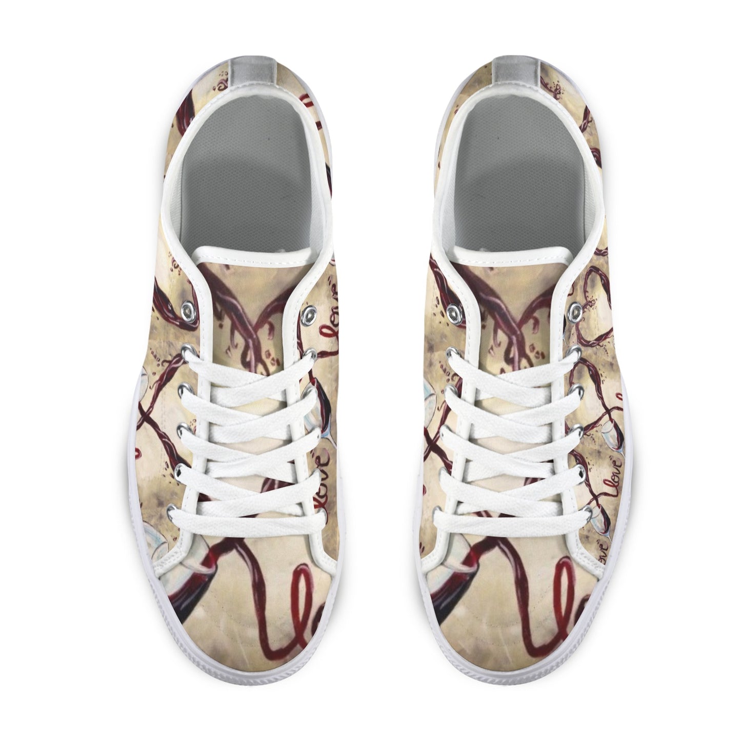 Love Wine Low Top Women's Shoes