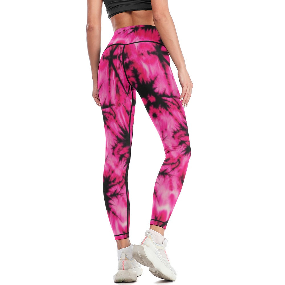 Women's Comfort Pink & Black Sports Yoga Pants