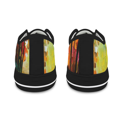 Autumn Walk Abstract Painting  Low Top Women's Shoes