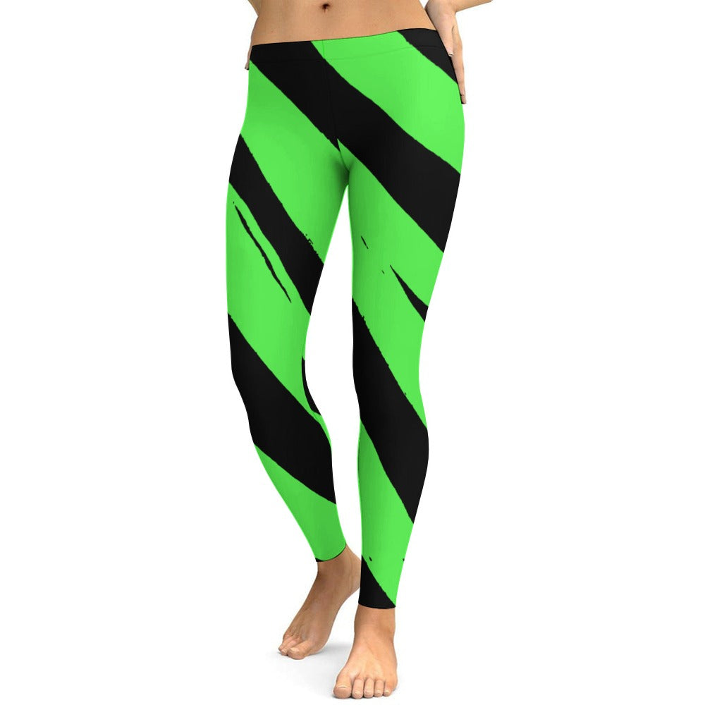 Green & Black Soft Ladies Yoga Pants