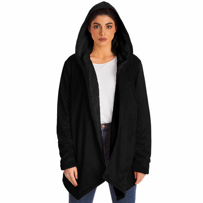 Black Oversized Hoodie Long Warm Hooded Sweatshirt Women Men, Plus Sizes Available