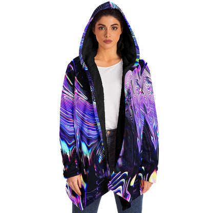 Psychedelic Cloak – Abstract Expressionism Trippy Hooded Cloak | Boho Men Style, Women's Fashion