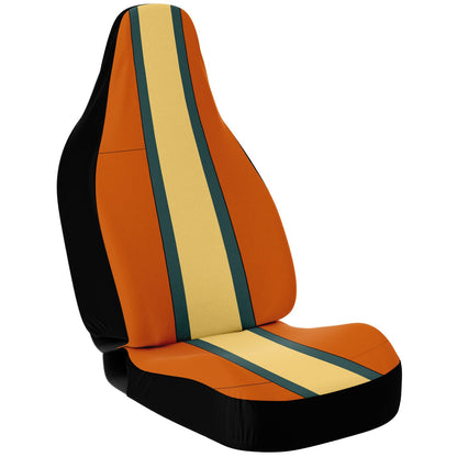 Burnt Orange Pastel & Gray Car Seat Covers – Durable Stylish Protection Autumn Colors Unique Gift