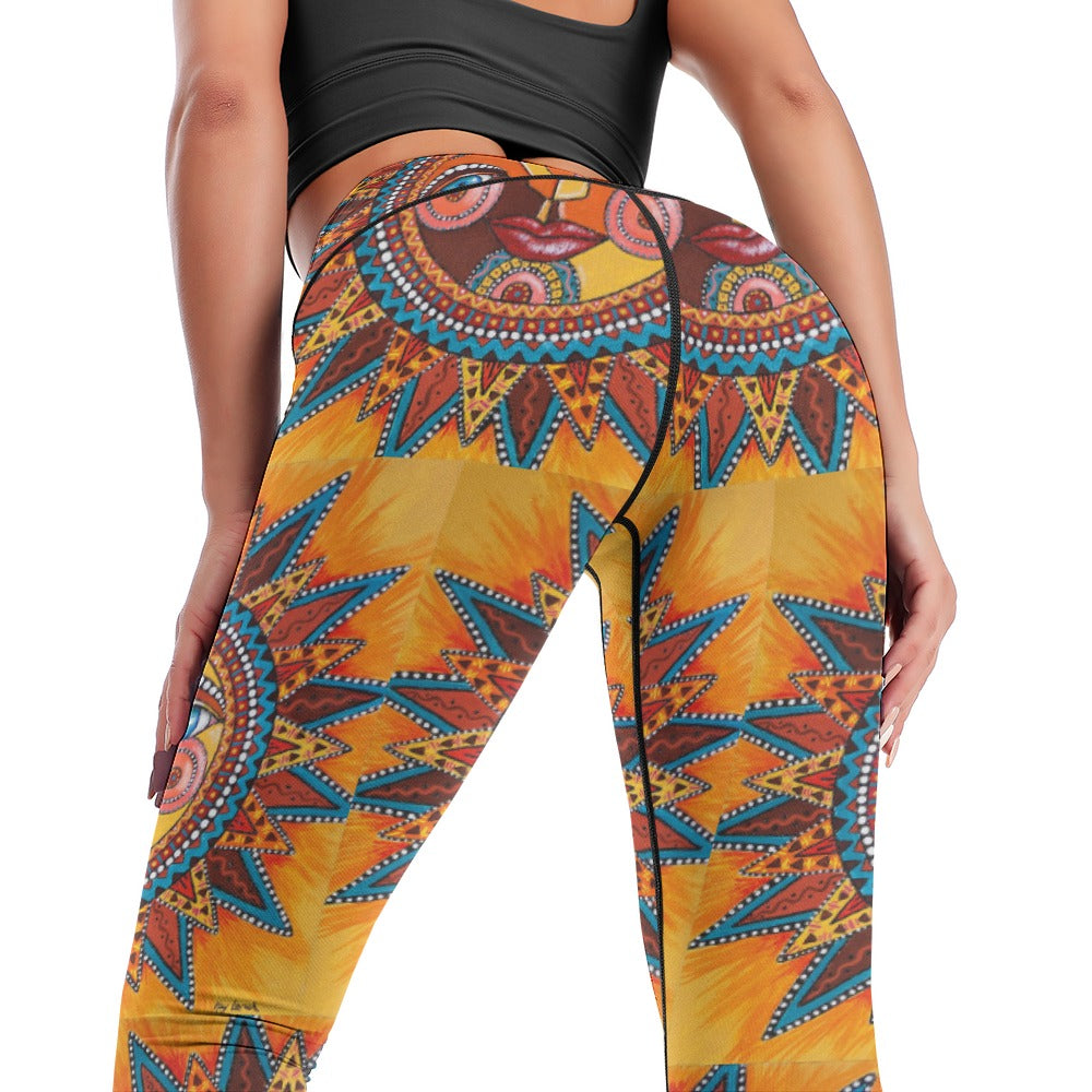 Women's Whimsical Sun Comfort Sports Yoga Pants