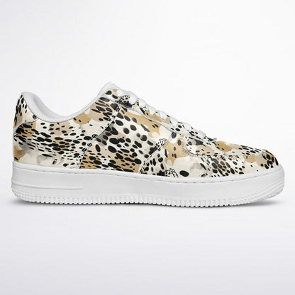 Core Low Shoes, Leopard Print Sneakers, Animal Pattern Low Tops, Seamless Wild Style Shoes, Custom Shoes