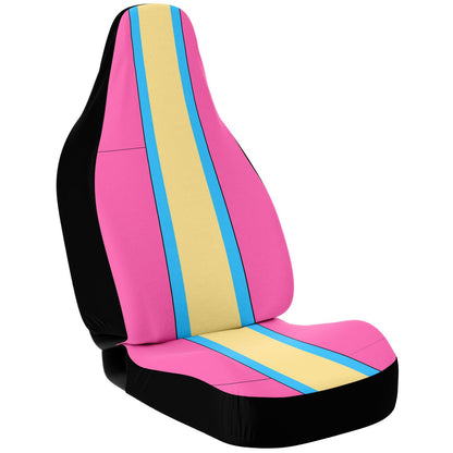 Vibrant Neon Pink, Orange & Blue Car Seat Covers