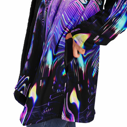 Psychedelic Cloak – Abstract Expressionism Trippy Hooded Cloak | Boho Men Style, Women's Fashion