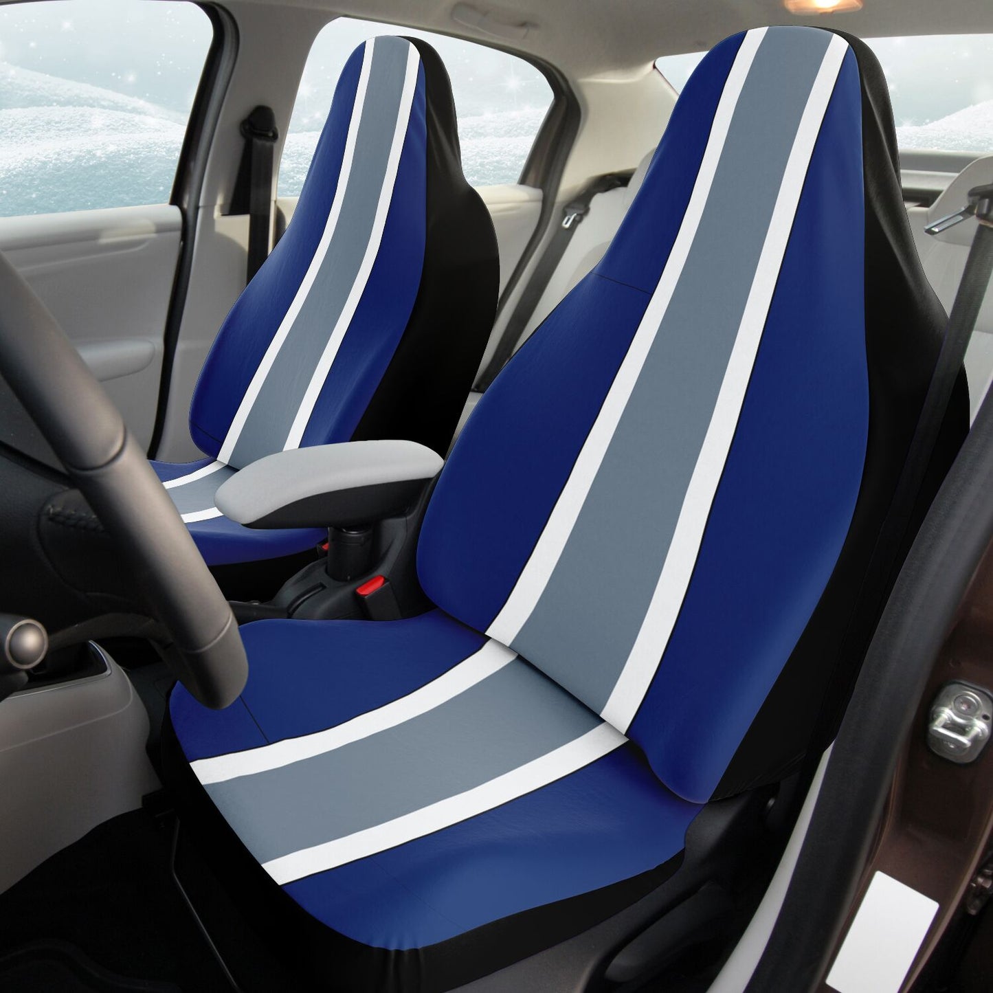Chill Royal Blue, White & Gray Car Seat Covers – Sleek Modern Ride  Great Gift Unique Gift Supurb Quality