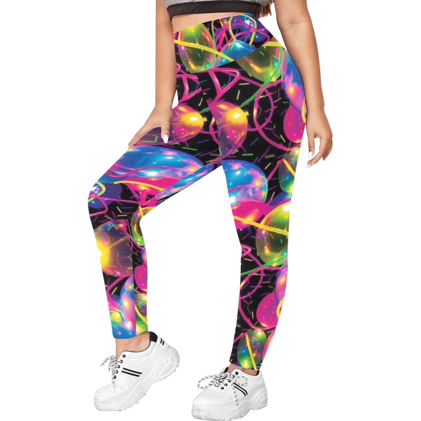 Women's High Waist Leggings (Plus Size)