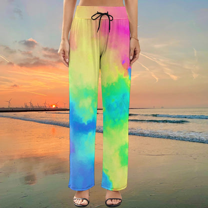 Women's Wide Leg Tie Dye Comfort Pants
