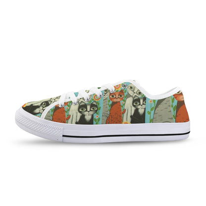Whimsical Cats Low Top Women's Shoes