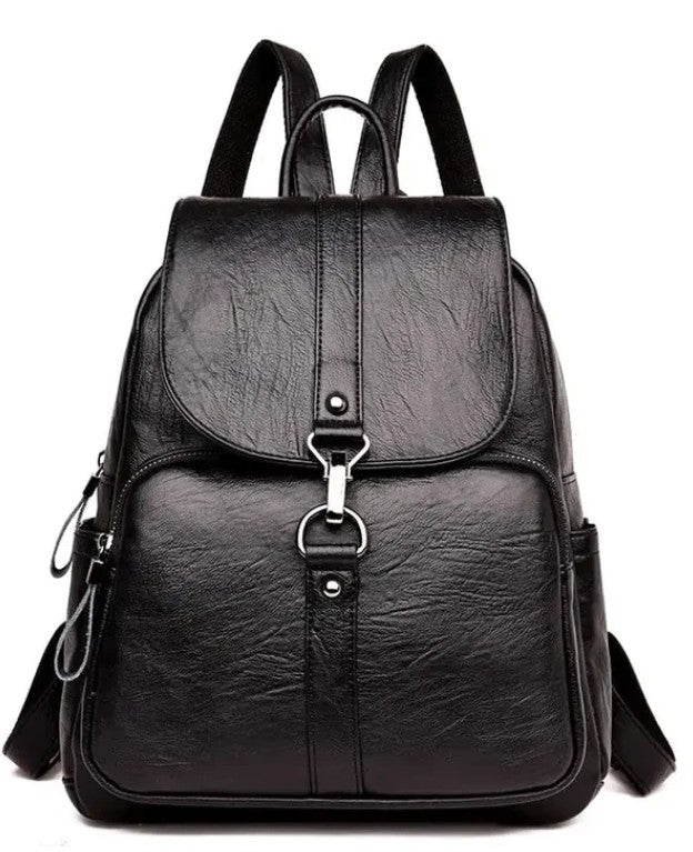 Anti-Theft Leather Backpack for Women + FREE Smart Tracker