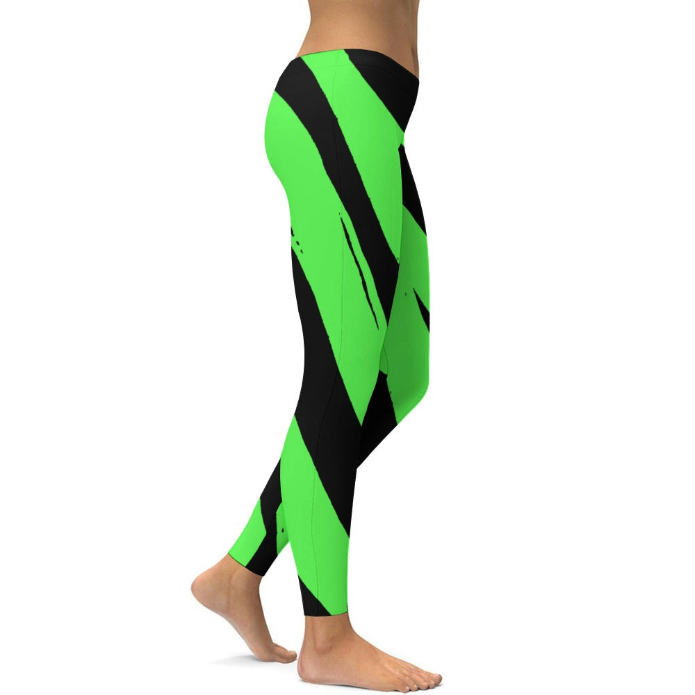 Green & Black Soft Ladies Yoga Pants