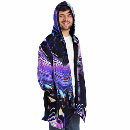 Psychedelic Cloak – Abstract Expressionism Trippy Hooded Cloak | Boho Men Style, Women's Fashion