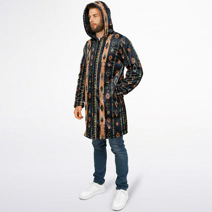 Mens Boho Style Zipper Cloak Tribal Abstract Art Boho Street Style