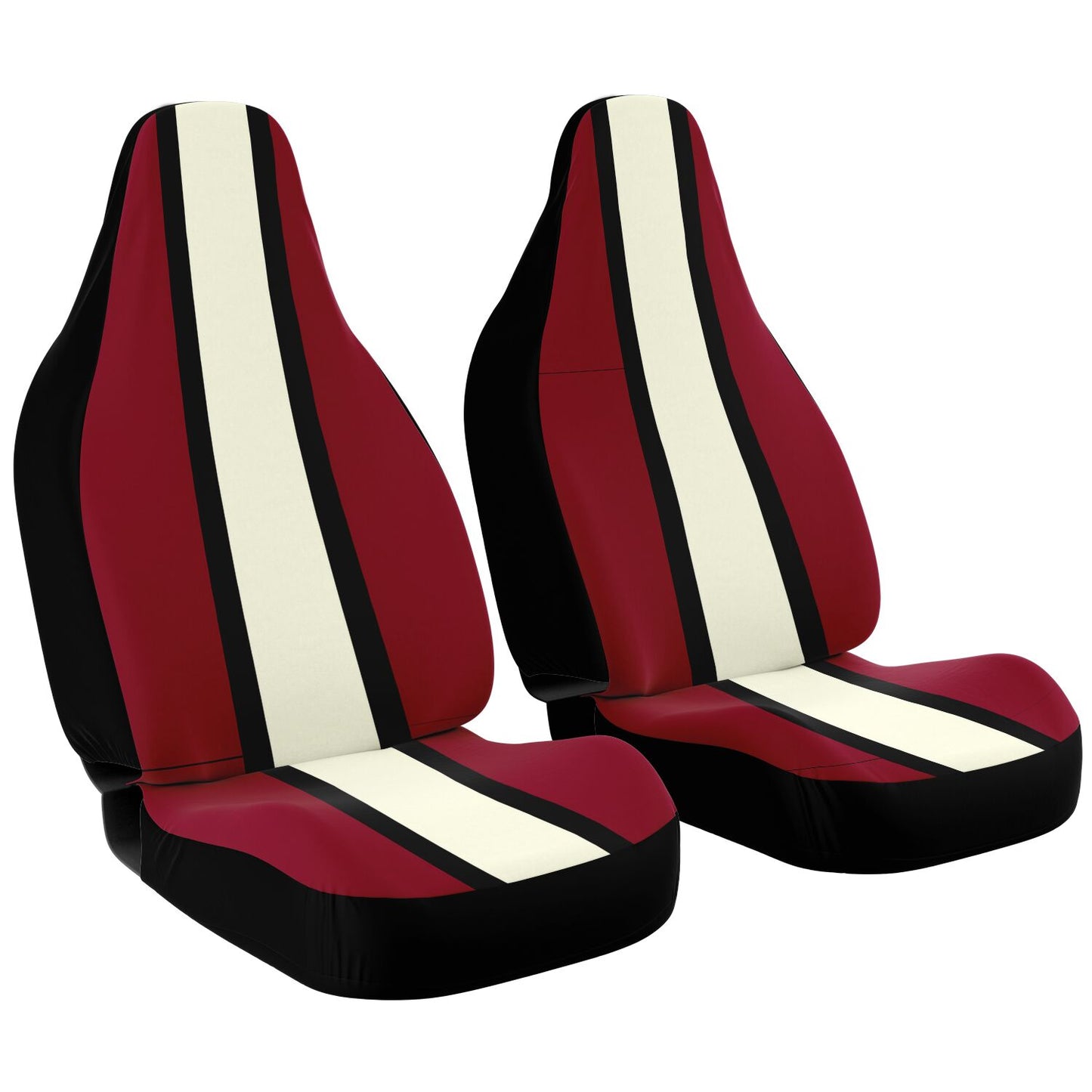 Burgundy Yellow & Black Car Seat Covers – Stylish Auto Interior Protection