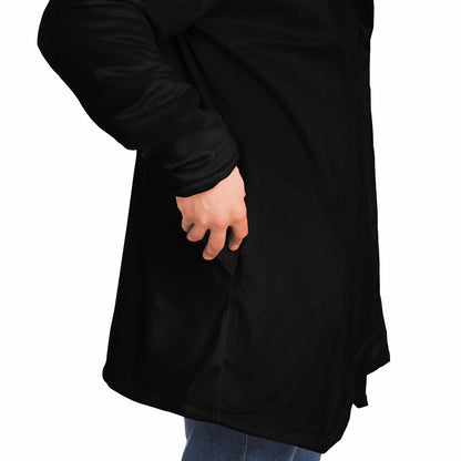 Black Oversized Hoodie Long Warm Hooded Sweatshirt Women Men, Plus Sizes Available